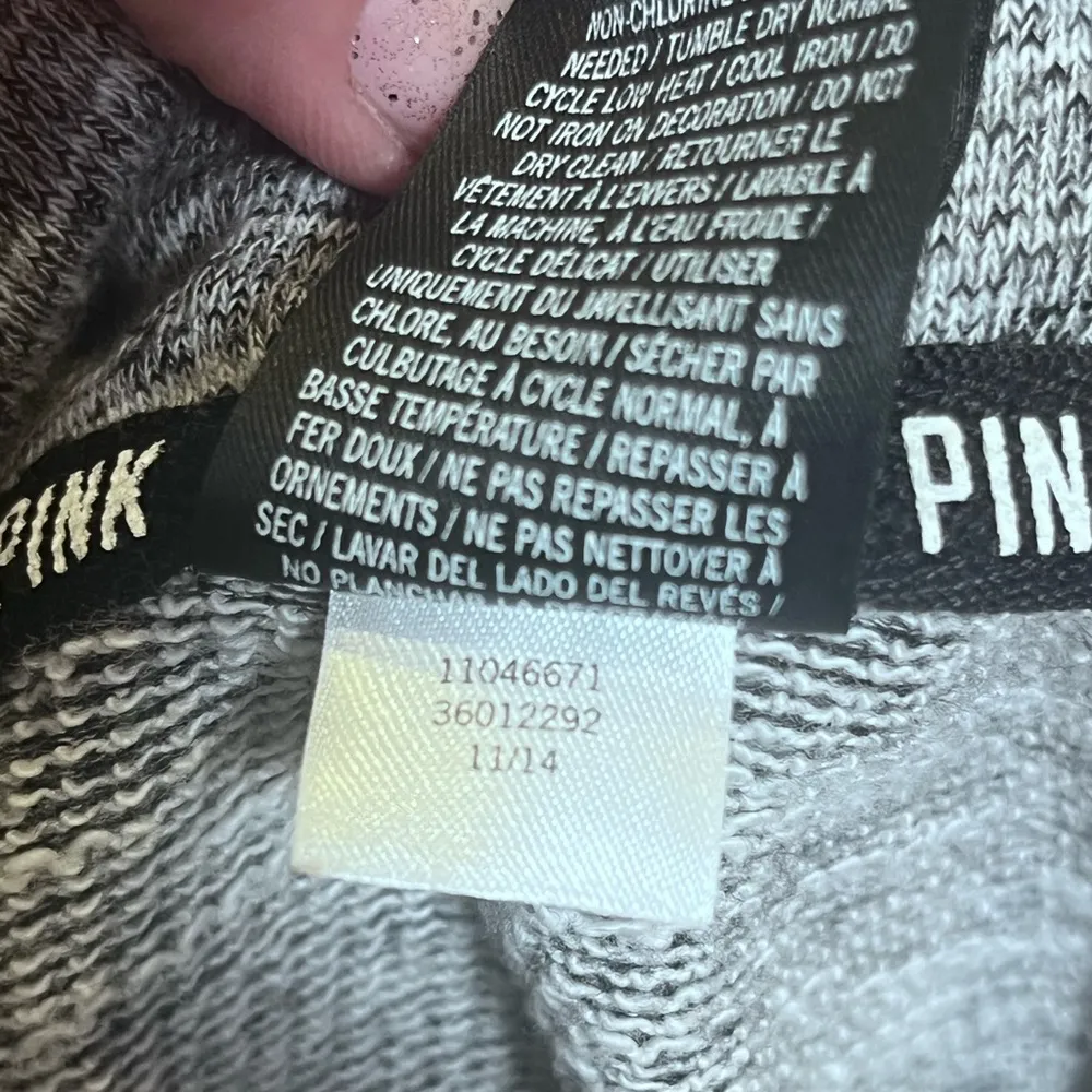 Victoria's Secret PINK Streetwear Funnel Neck 3/4 Sleeve Sweatshirt L Athleisure - Image 7