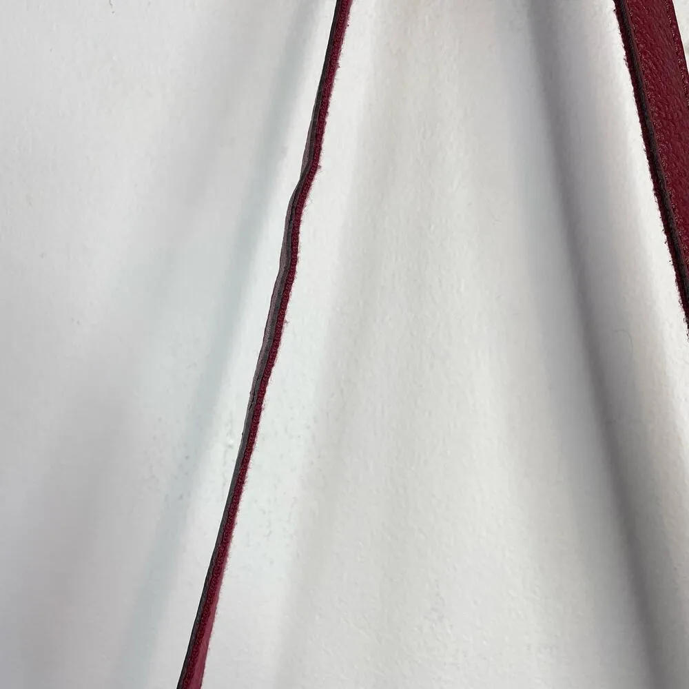 Dawson Top Zip Pebbled Leather Crossbody Shoulder Bag Purse Wine Burgundy - Image 15