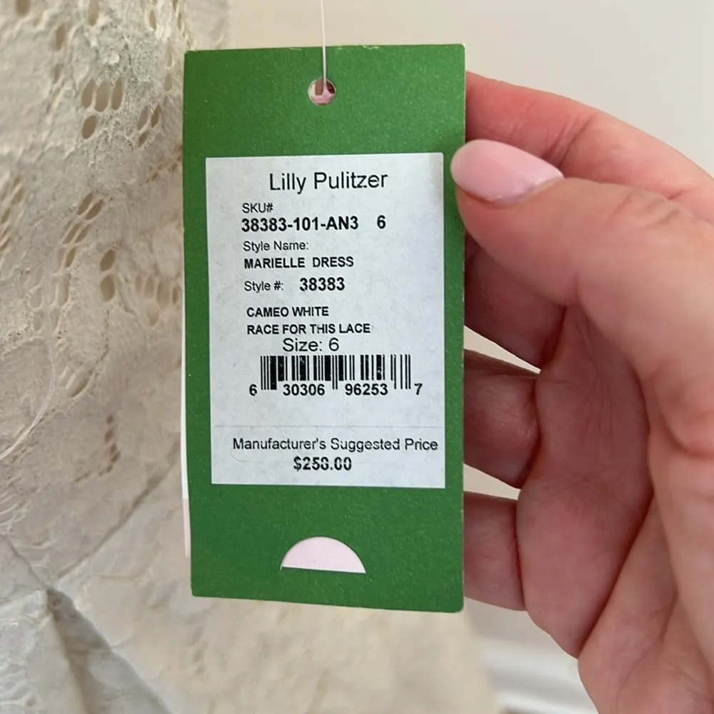 Lilly Pulitzer Marielle Cameo White Race For This Lace Strapless Dress - Image 5