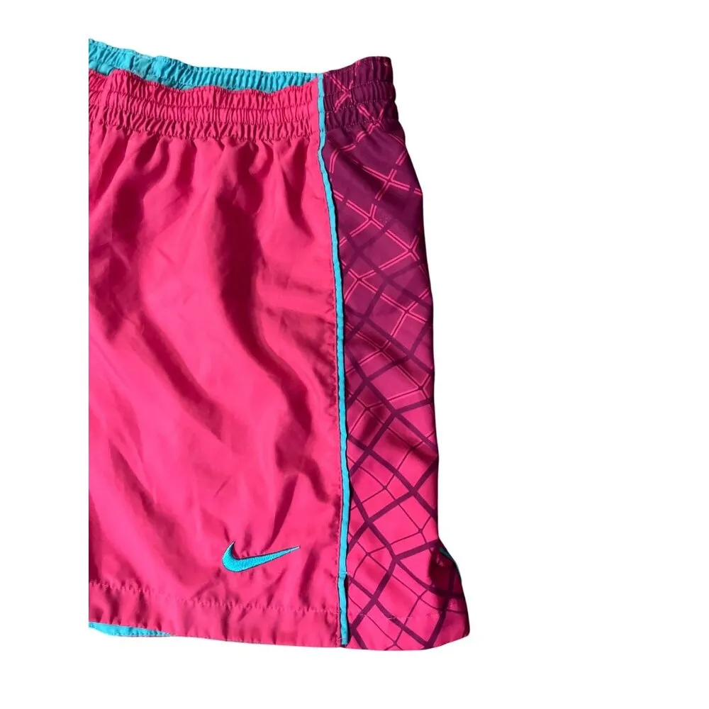 Nike Dri-Fit Shorts Womens XL Used 531774-606 Pink Turquoise - Image 2