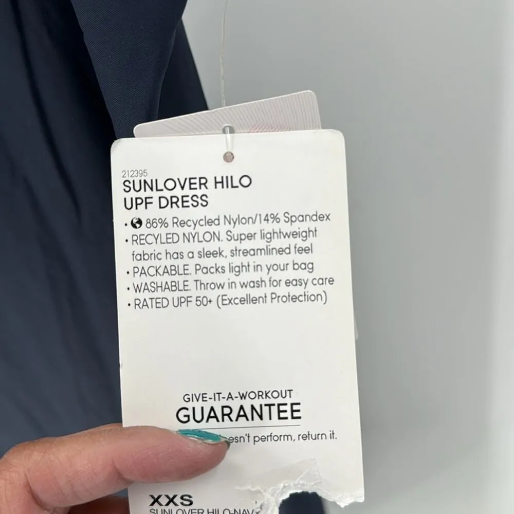 Athleta SUNLOVER HILO navy UPF DRESS gorpcore outdoor athleisure size XXS - Image 8