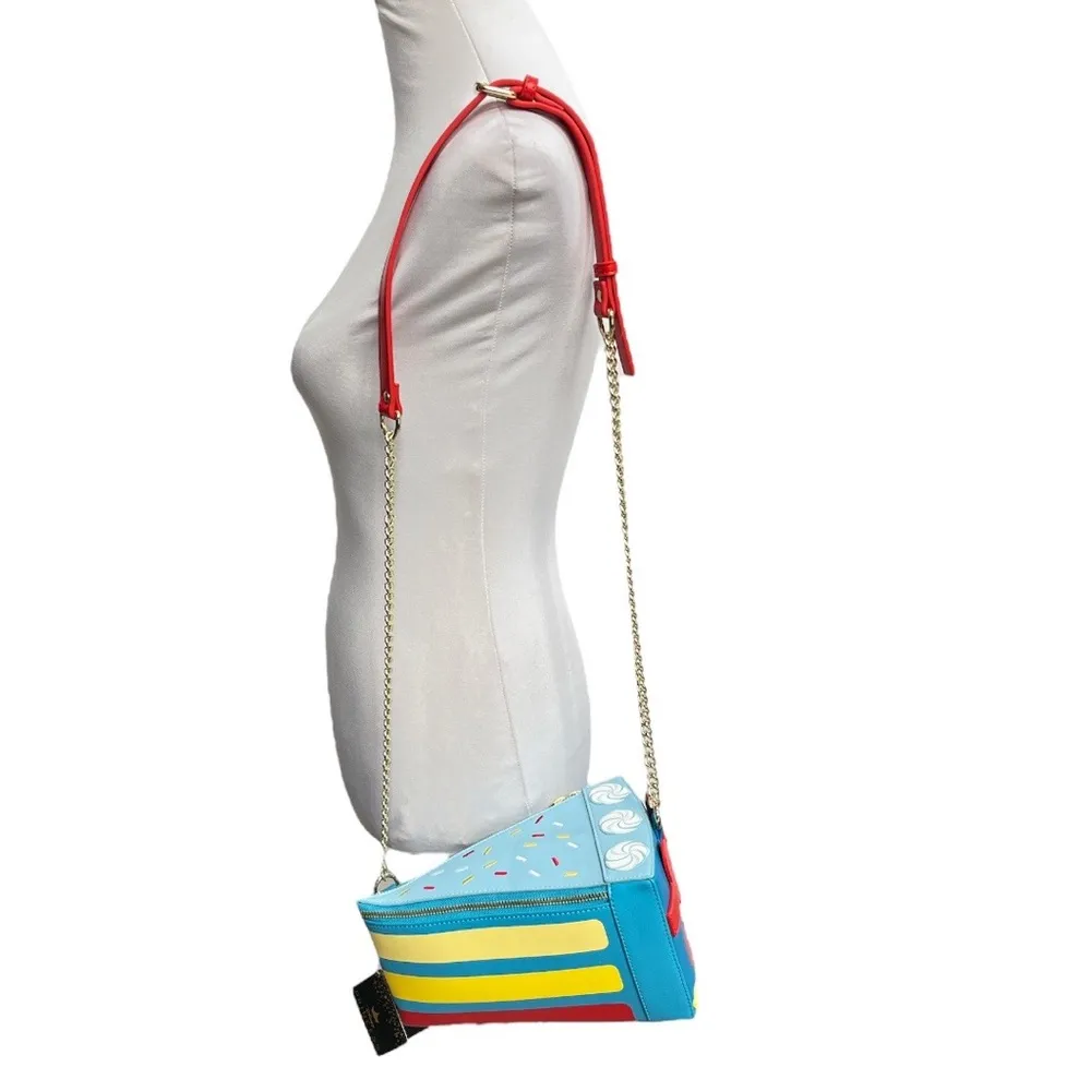 Loungefly Disney Snow White Cosplay Cake Crossbody Blue Yellow Red - Image 3
