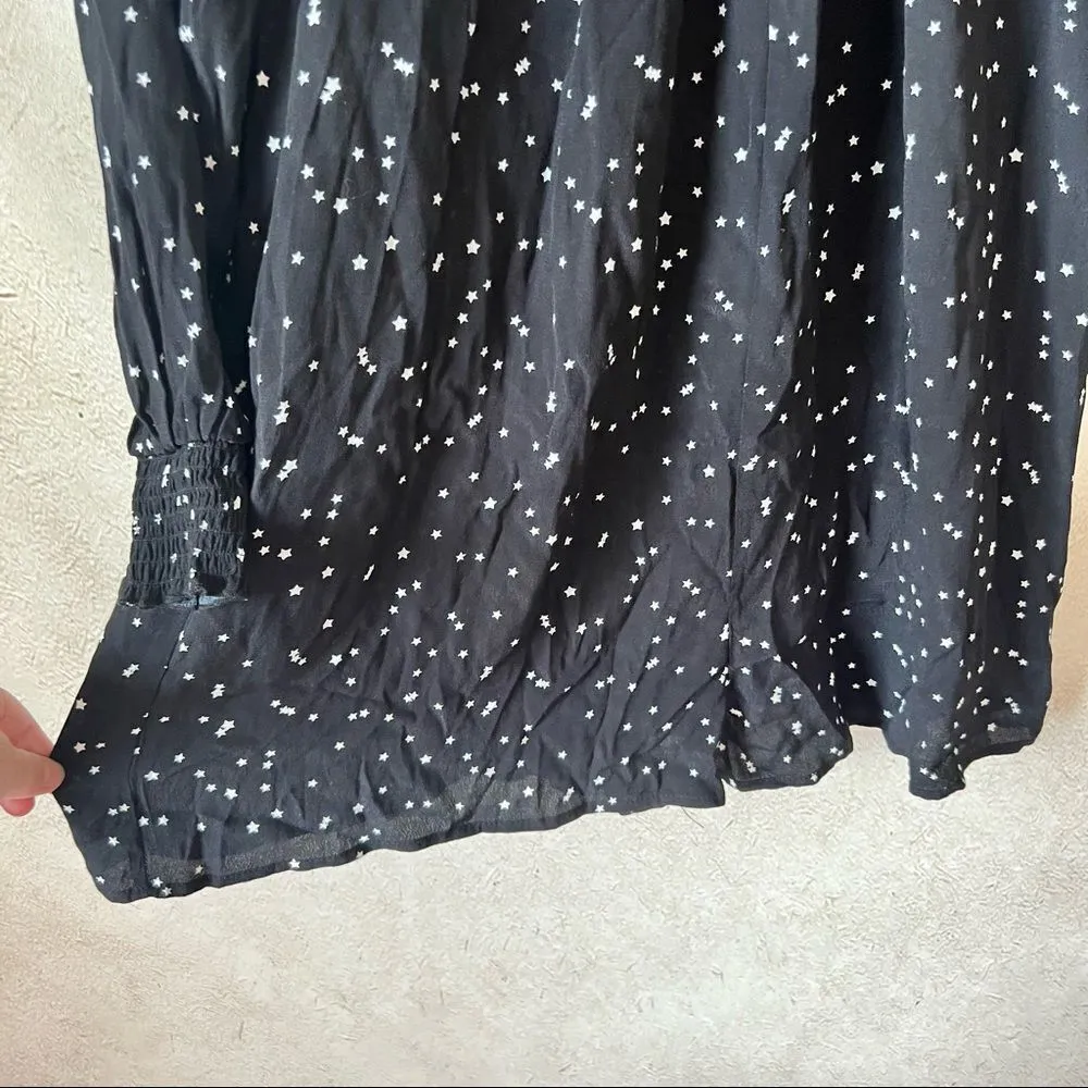 Zara Star Print Stitch Black Romper - Image 6