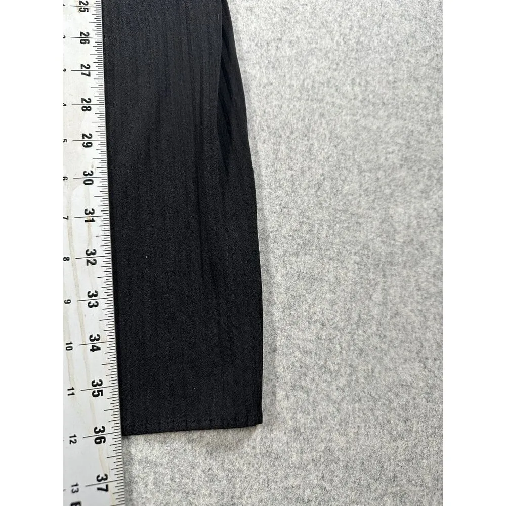 Uniqlo Pull On Pants Womens Small Elastic Black Wide Leg Stretch Lightweight - Image 5