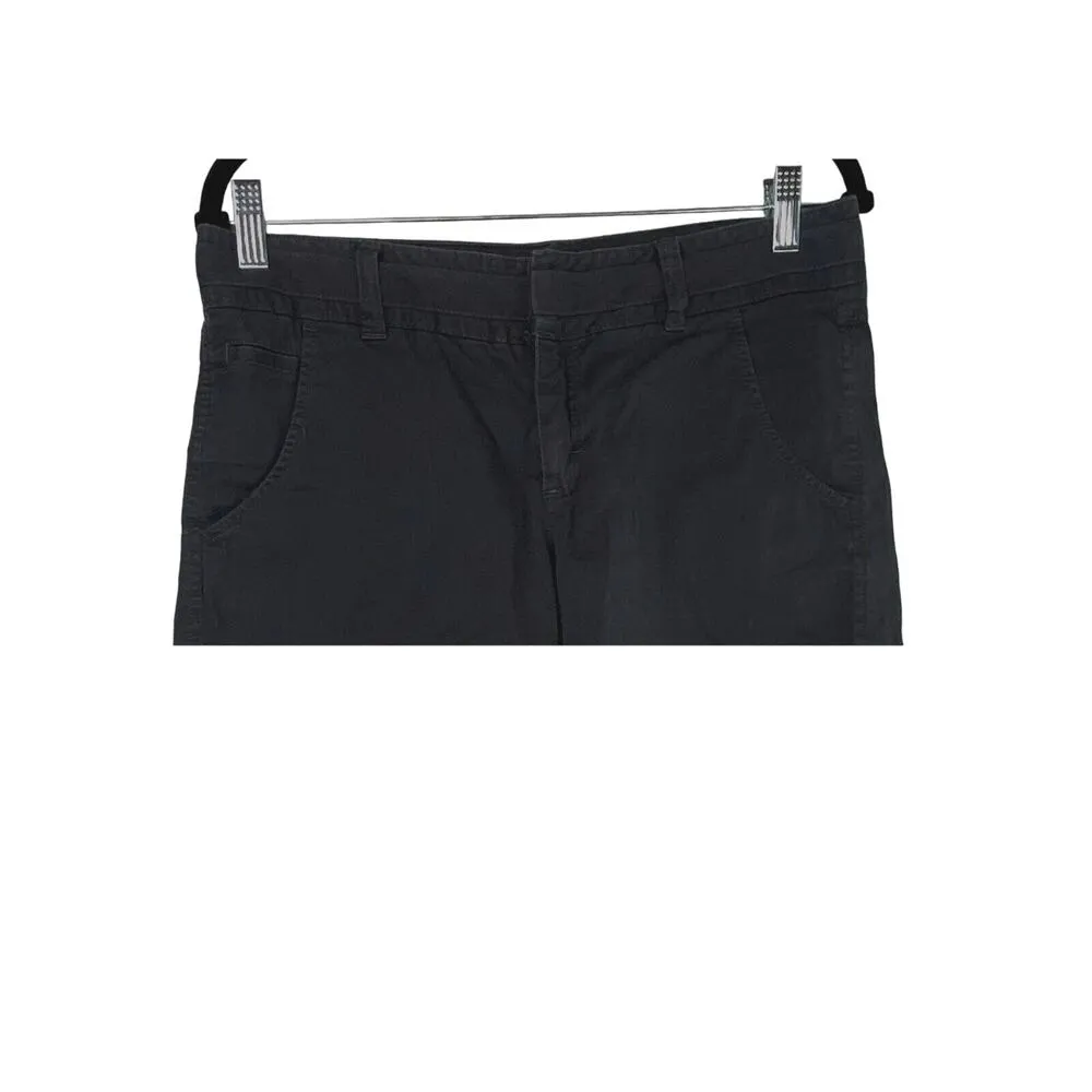 Athleta Relaxed Fit Cotton Cargo Bermuda Shorts Zip Clasp 5-Pockets 6 Grey #2808 - Image 2