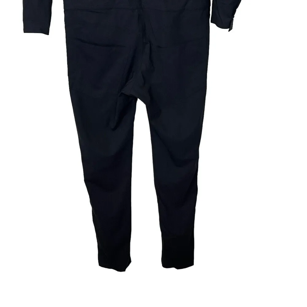 6397 Black Boilersuit Jumper Full Length Utility Fleece Wool Women’s Size XS - Image 6