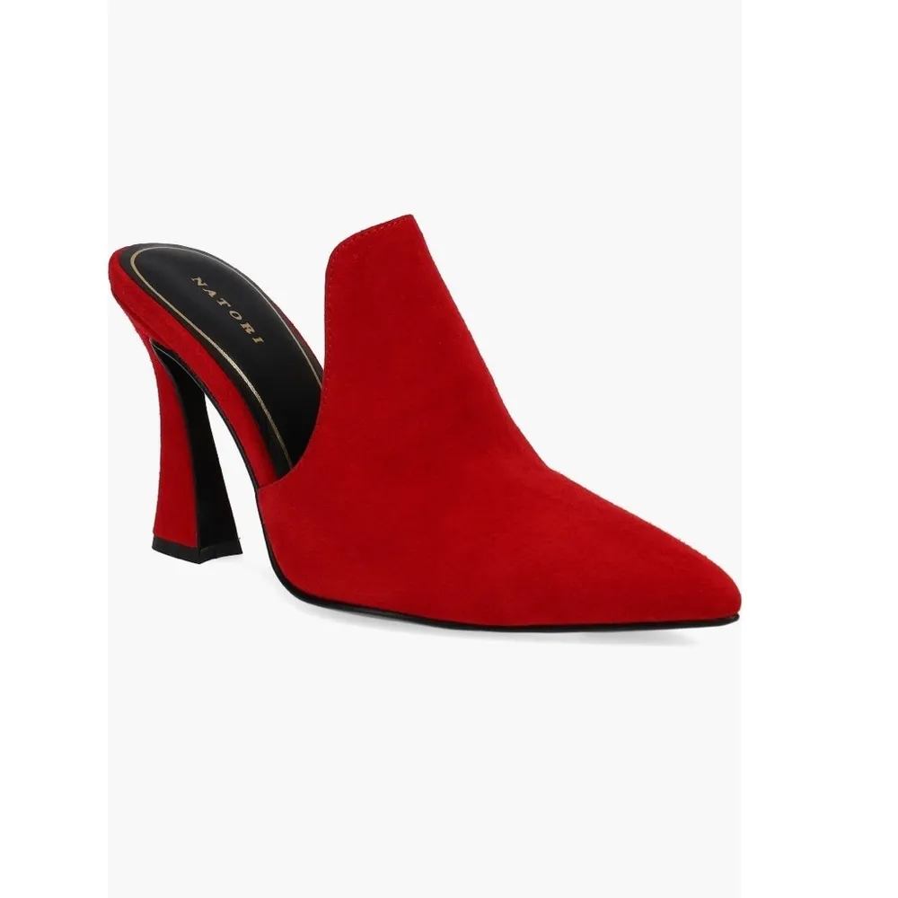 Suede Red Women's Mules - Image 4