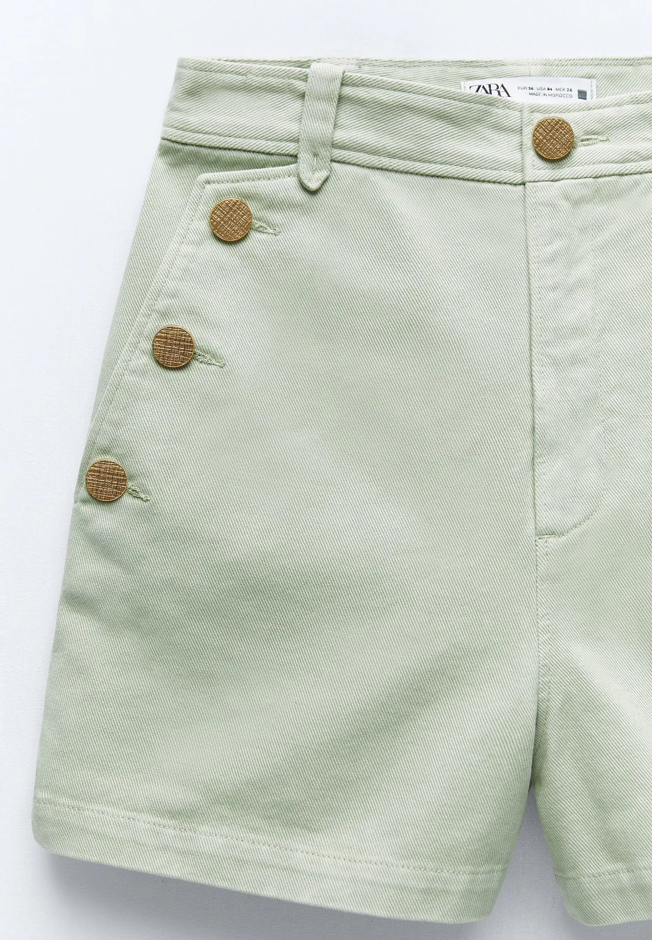 Sea Green Denim Bermuda Shorts - Image 7