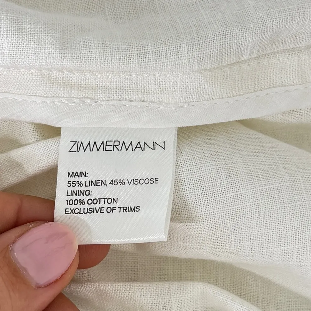 Zimmermann White Guipure Lace Peplum Blouse - Image 9