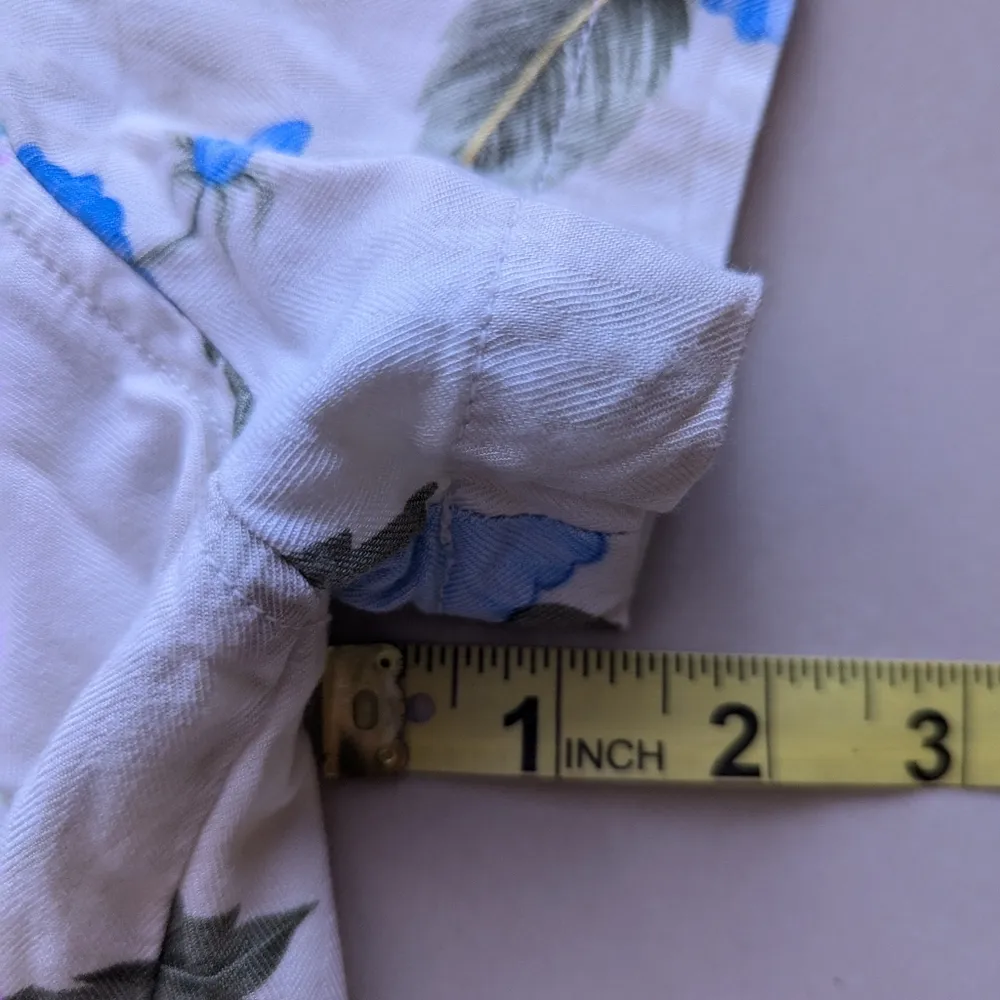 Caribbean Joe Women's Hawaiian Shirt Tropical Floral Sheer Rayon Size M Button - Image 15