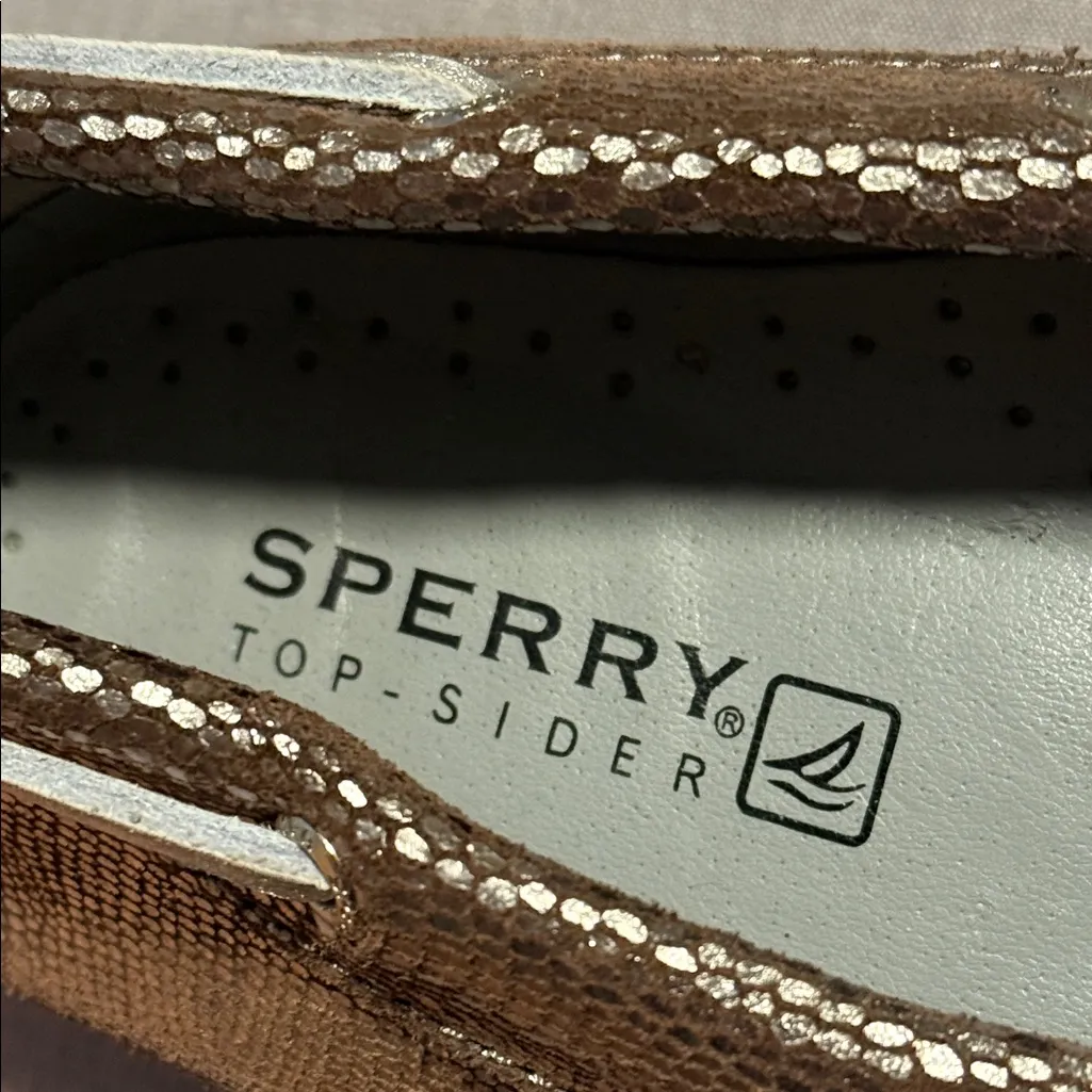 Sperry Metallic Brown Boat Shoes - Image 2