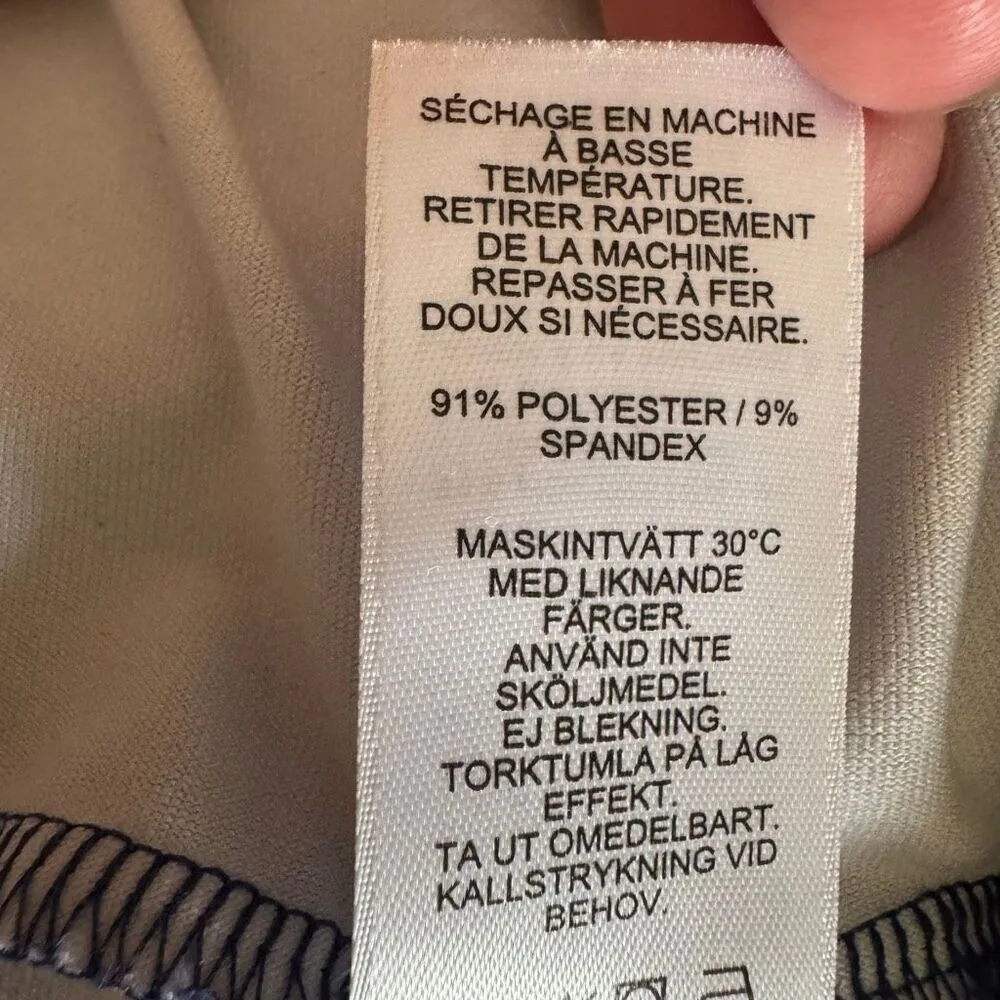 Vineyard Vines Printed Sankaty Margo Shirt Long Sleeves Dress Deep Blue M #2506 - Image 12