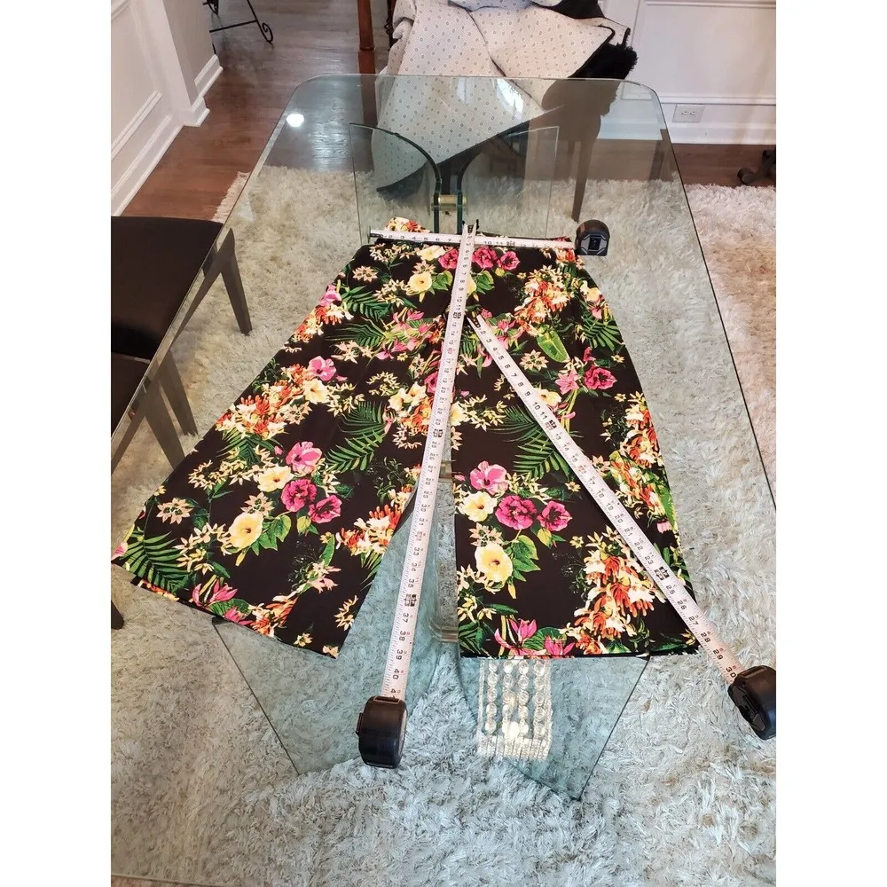 Got It Love It Womens Black Floral Polyester Elastic Waist Pants Petite Medium Size undefined - Image 8
