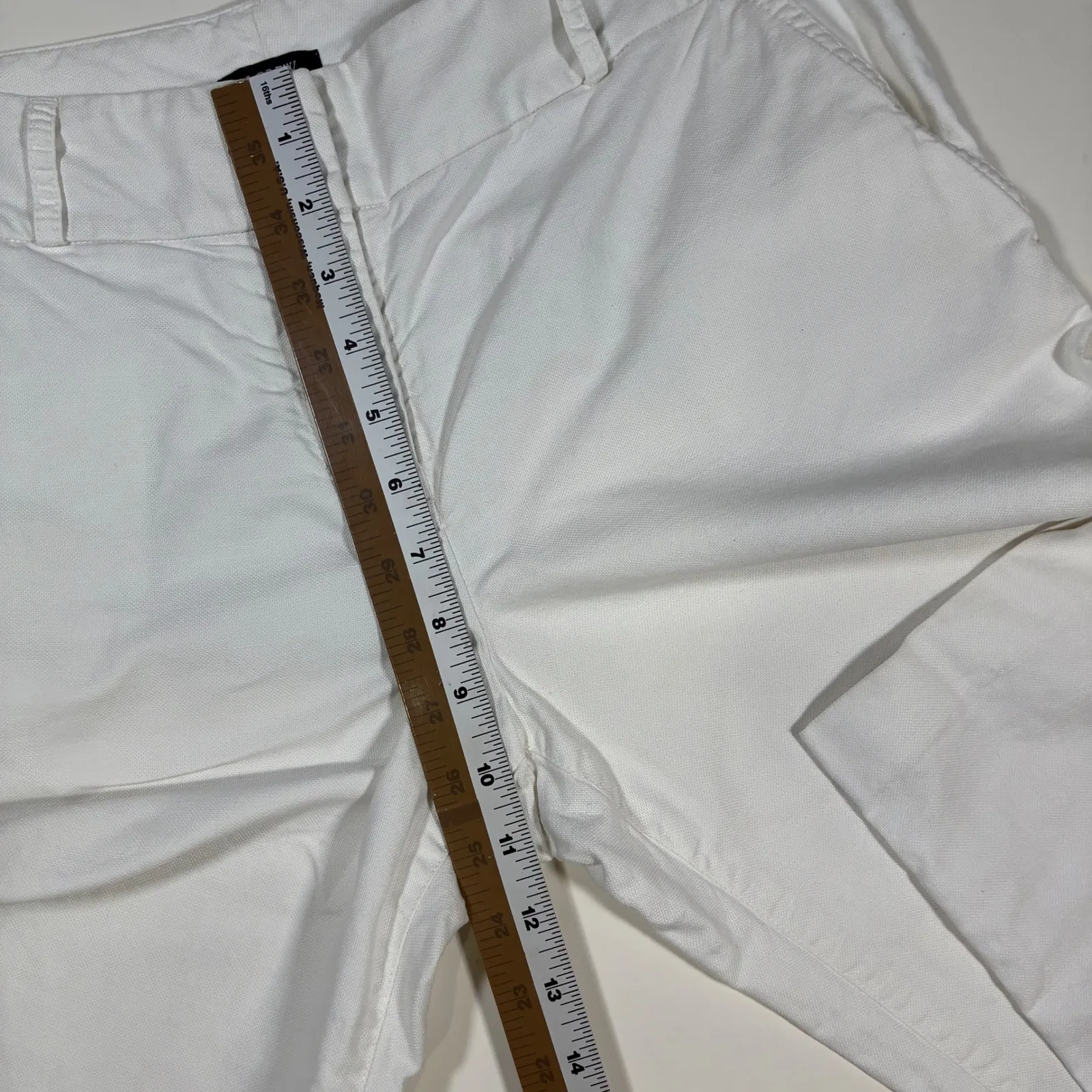 J.CREW Favorite Fit‎ White Linen Blend Wide Leg Pants Women's Size 10 - Image 7