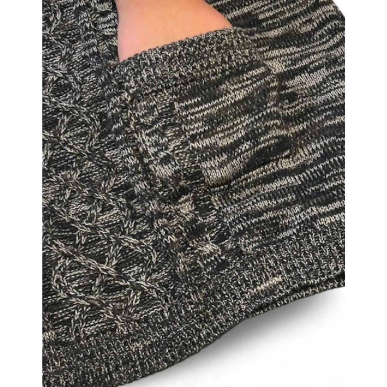 Cable Knit Sweater 2X Long Cabincore, Ski Resort, Winter‎ Chalet, Cozy by Fire - Image 7