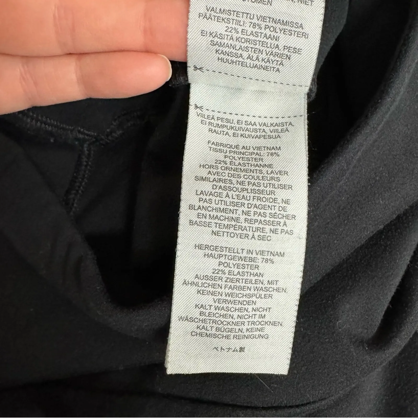 Gymshark Black High Waisted Ankle Length Leggings Yoga Pants Womens S - Image 9