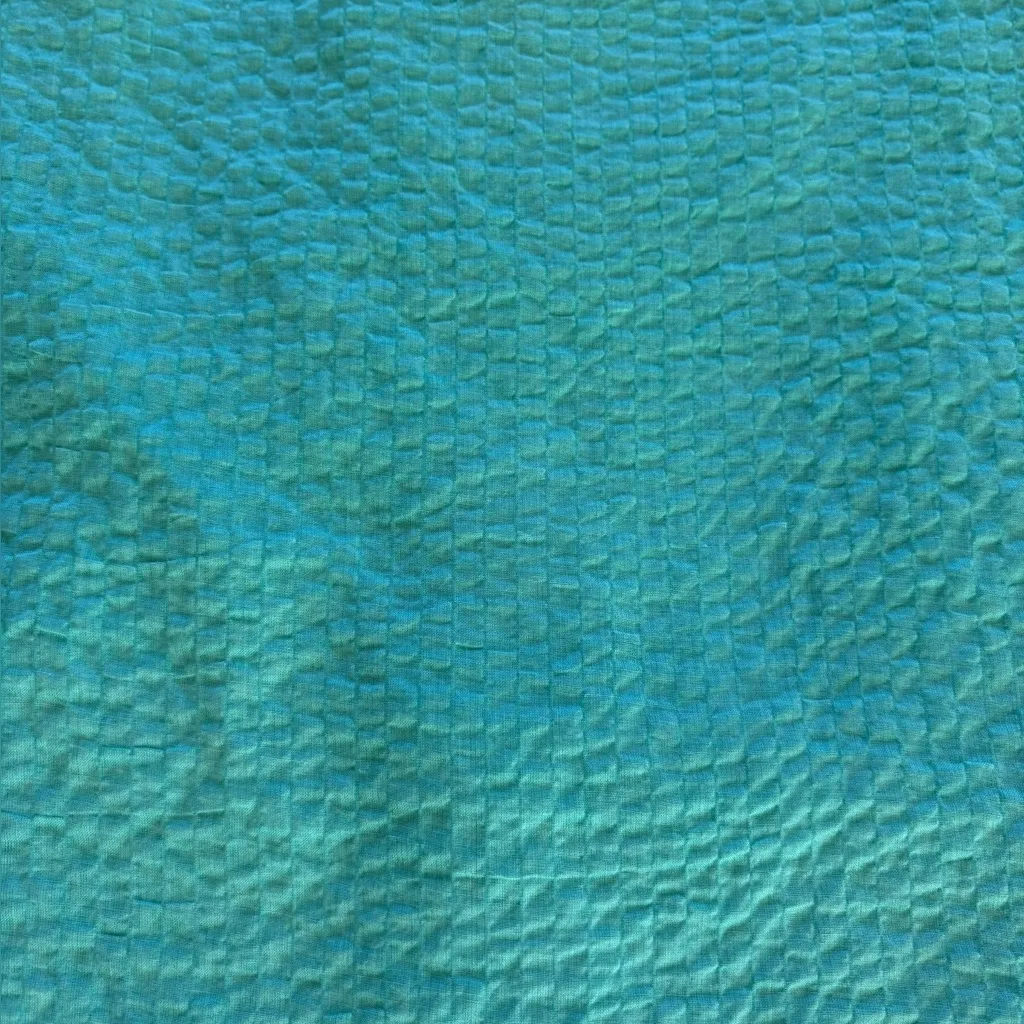 J Crew Turquoise Cotton Dress Sleeveless Mini Gauzy Textured Womens Size 6 - Image 8