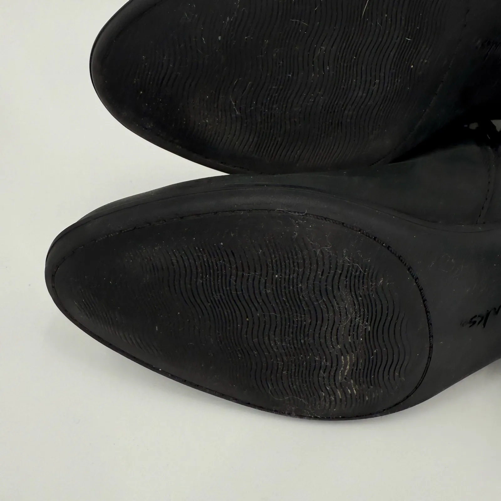 Clarks Adreena Lilac Ankle Boots SZ 7.5 Black Nubuck Booties Block Heel Leather - Image 9