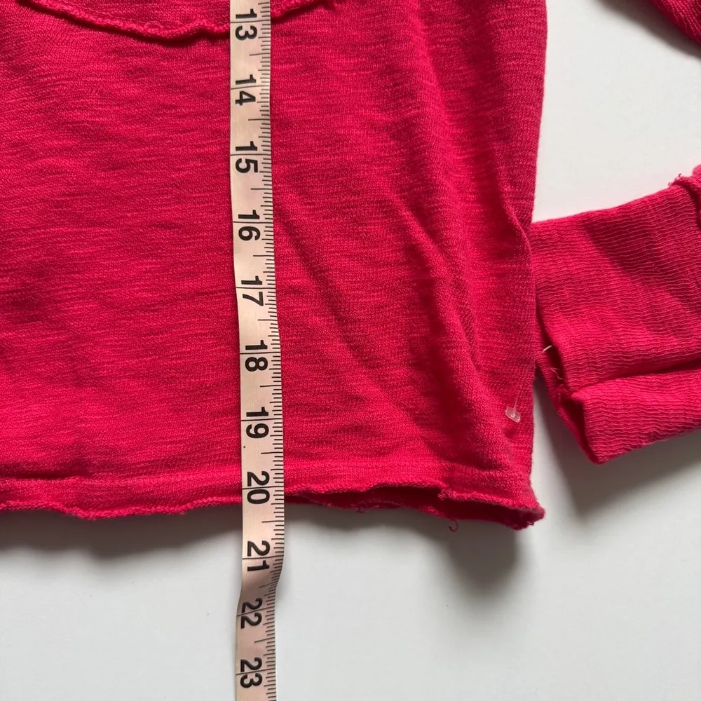 Anthropologie T. La Pink Cropped Top Long Sleeve Size Large NWOT - Image 5