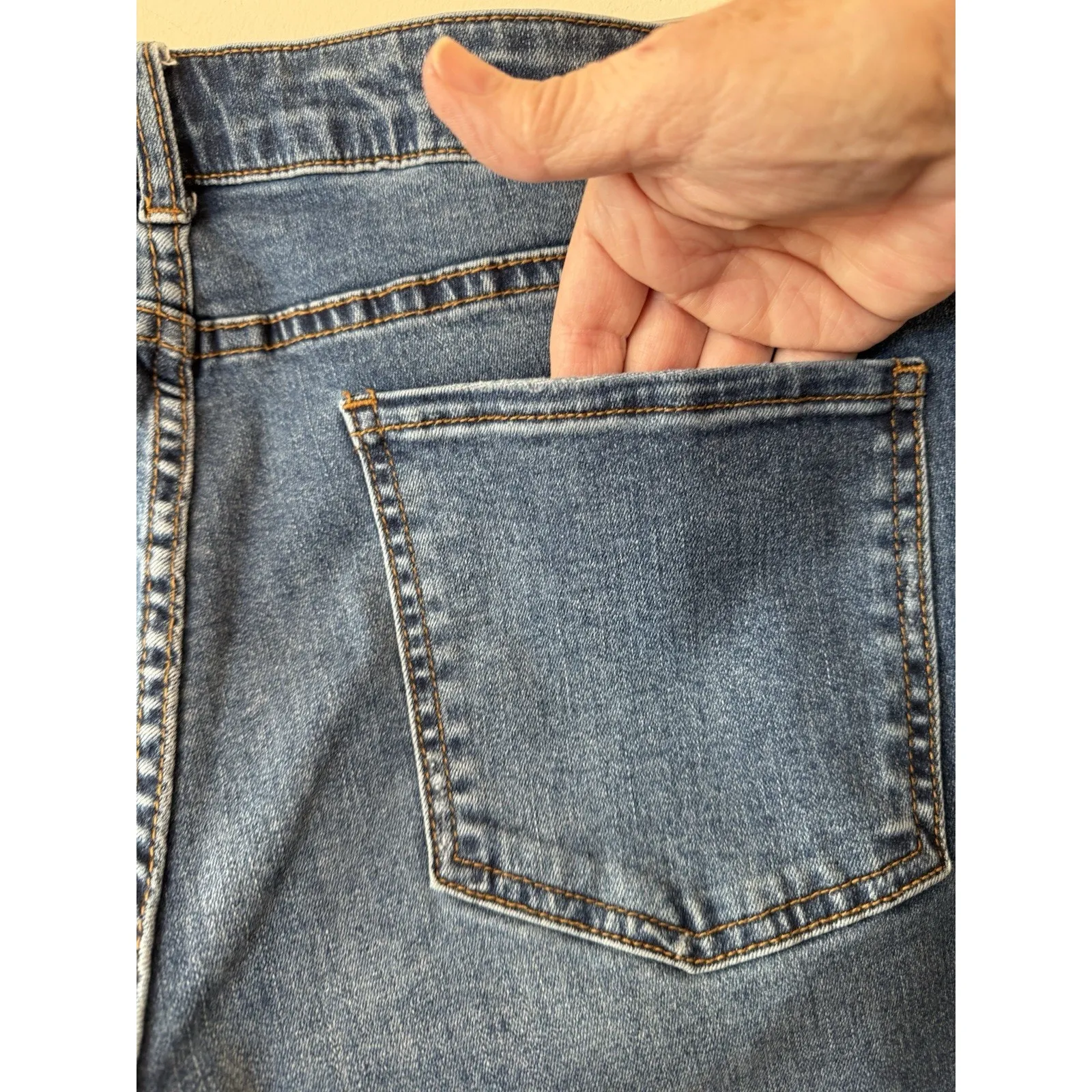 Kut from the Kloth Kay Boyfriend Straight Dark Wash Womens Jeans Size 14 Preppy - Image 9