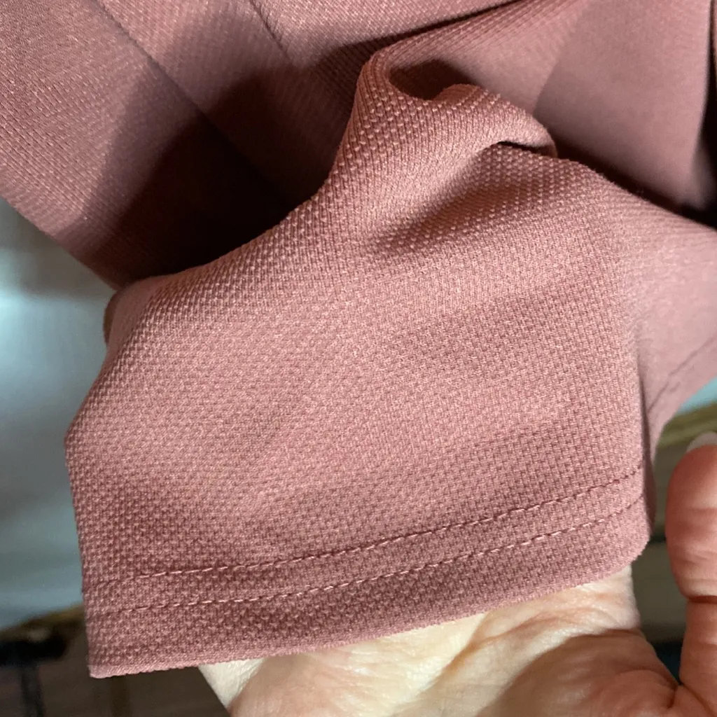 Pretty Garden Elegant Lantern Sleeve Tie Waist Knit Cocktail mini Dress size M Tan Size M - Image 8