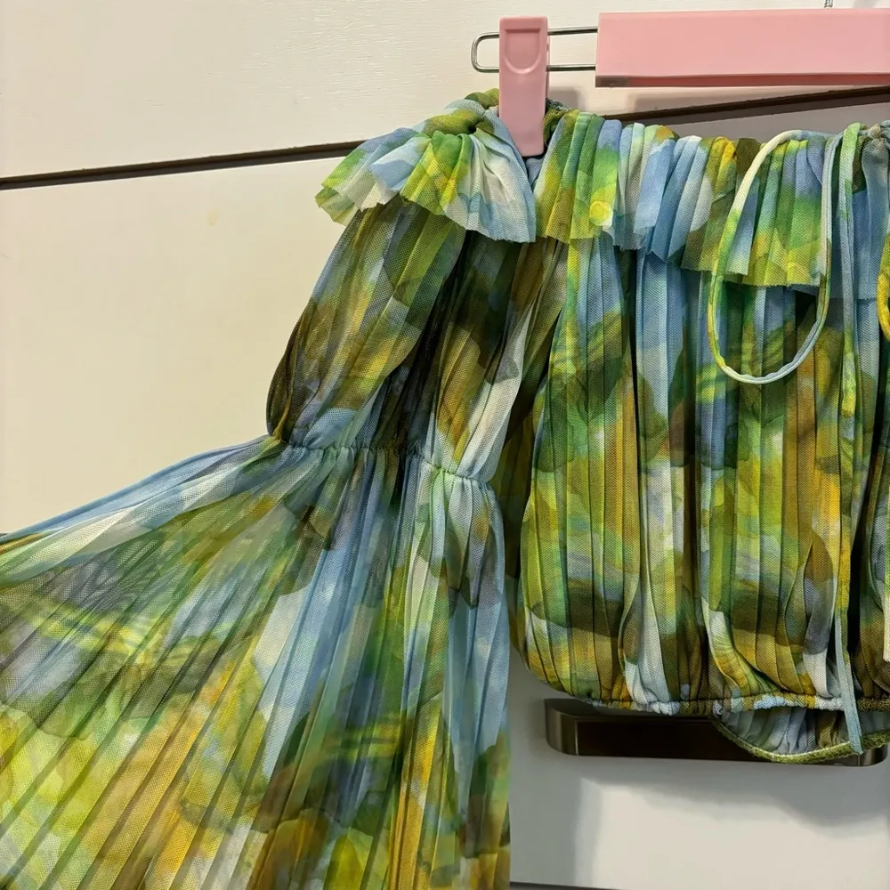 Zara Printed Tulle Crop Top - Image 6