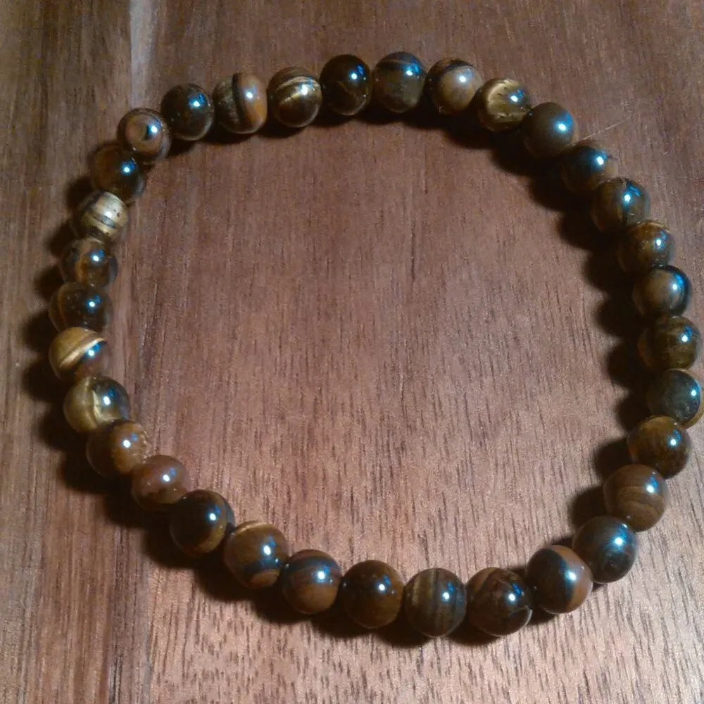 Tiger's Eye Beaded Stretch Bracelet - Image 3