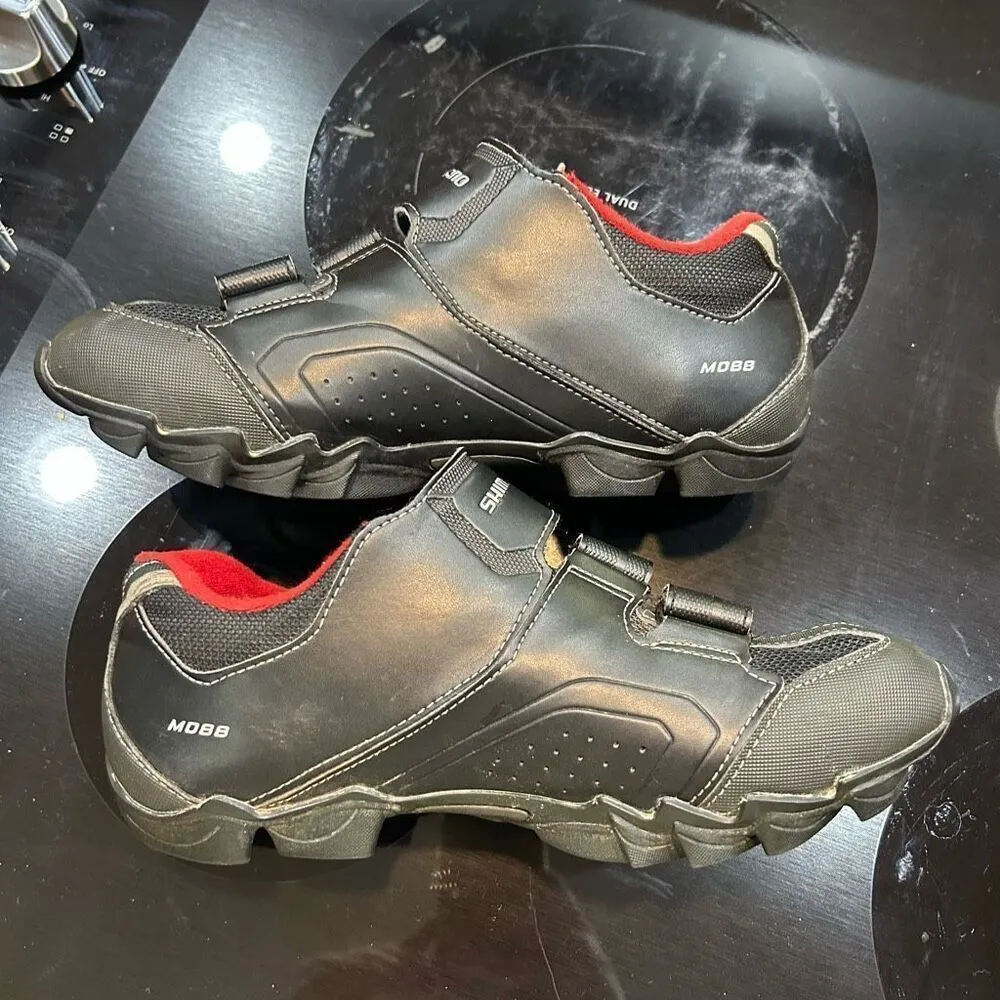 Shimano M088 black red cycling shoe unisex size 41‎ W8.5 - Image 4