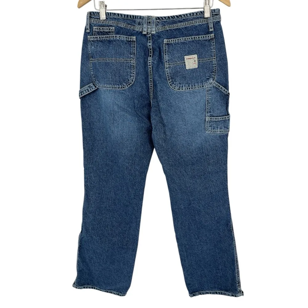 Hydraulic Low Rise Waistband Wide Leg Carpenter Jeans Vintage Y2K‎ Baggy 90's - Image 9