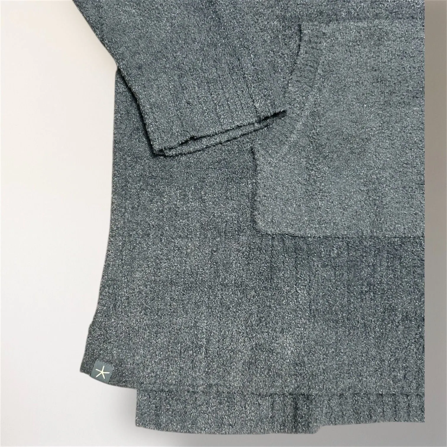 Barefoot Dreams XL CozyChic Lite High Rib Half Zip Tunic Sweater Kangaroo Pocket - Image 8