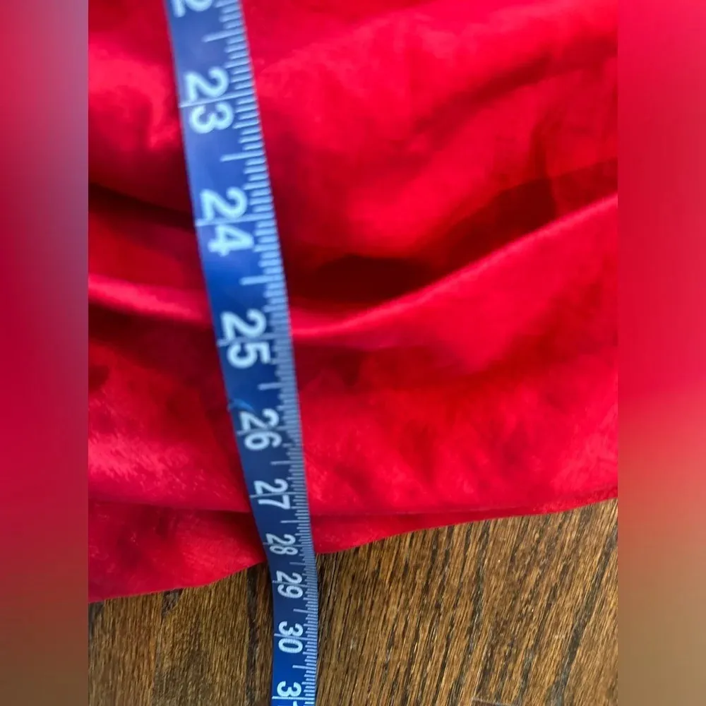 Jessica McClintock Gunne Sax Red Ruched Strapless Party Cocktail Dress Size 11 - Image 5