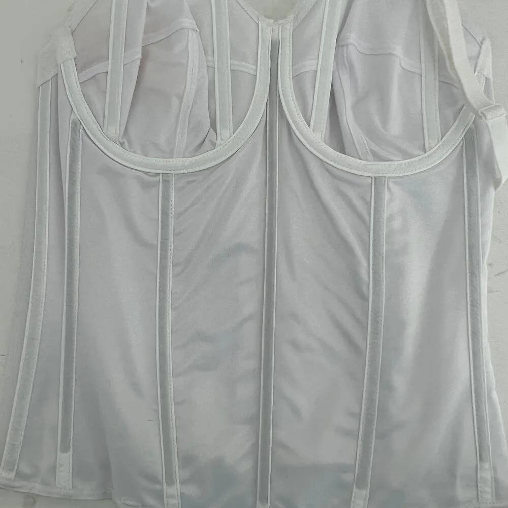 Empire Intimates (38D) American VINTAGE White Bridal Wedding Bustier Bra 1352 Size undefined - Image 4