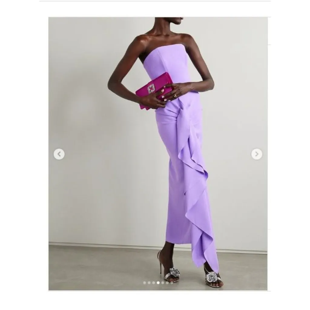 Solace London Thalia Midi Dress in Lilac 4 New Womens Column Cocktail - Image 10