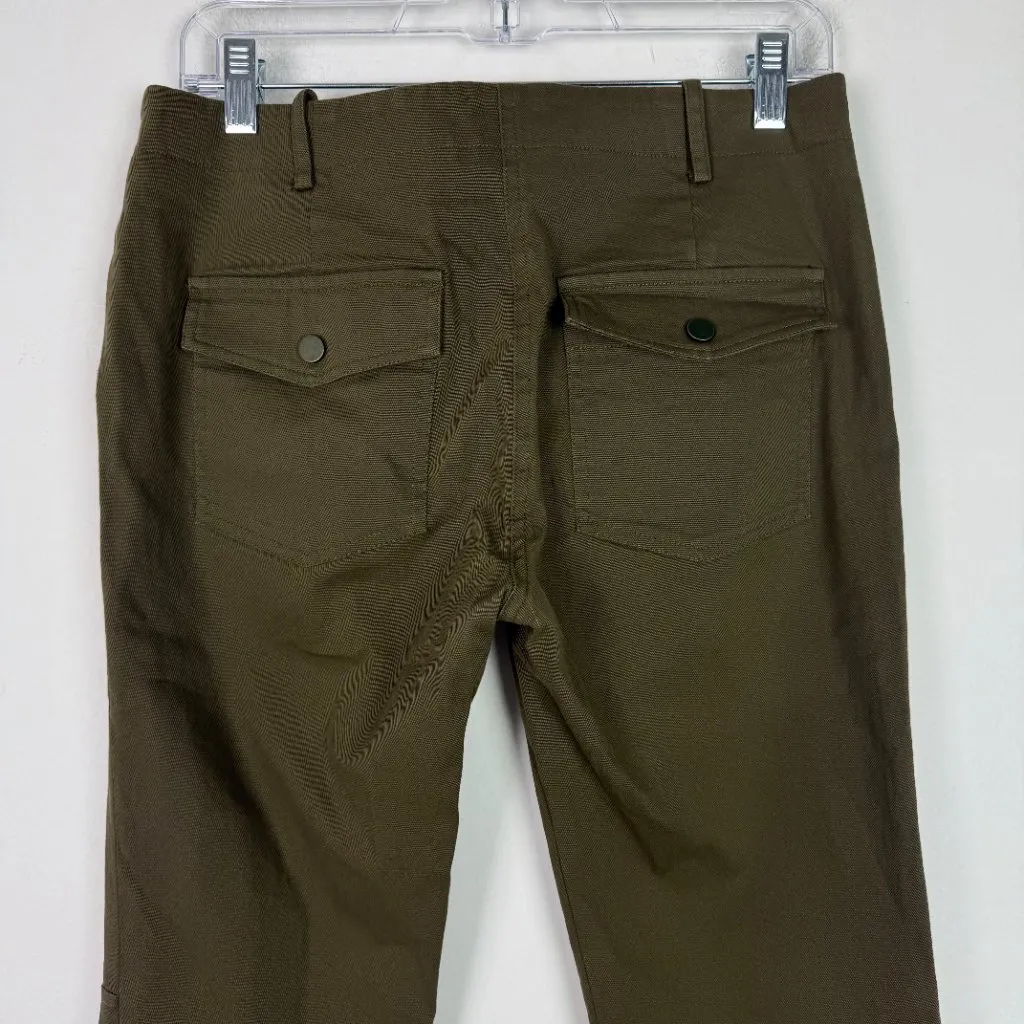 Veronica Beard Field Cargo Ankle Pants Crop Army Military Green Size 6 EUC - Image 11