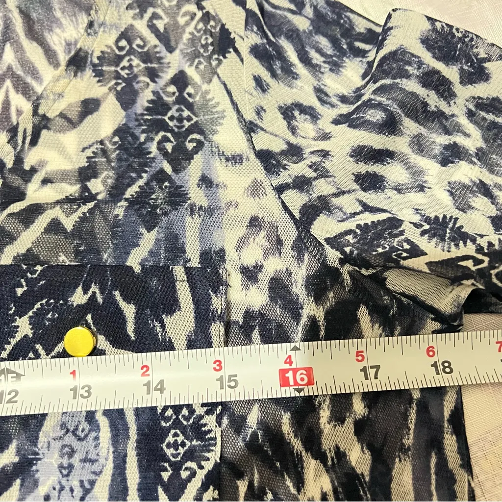 Inc international nylon bohemian top #Box U: Blue Size M - Image 7