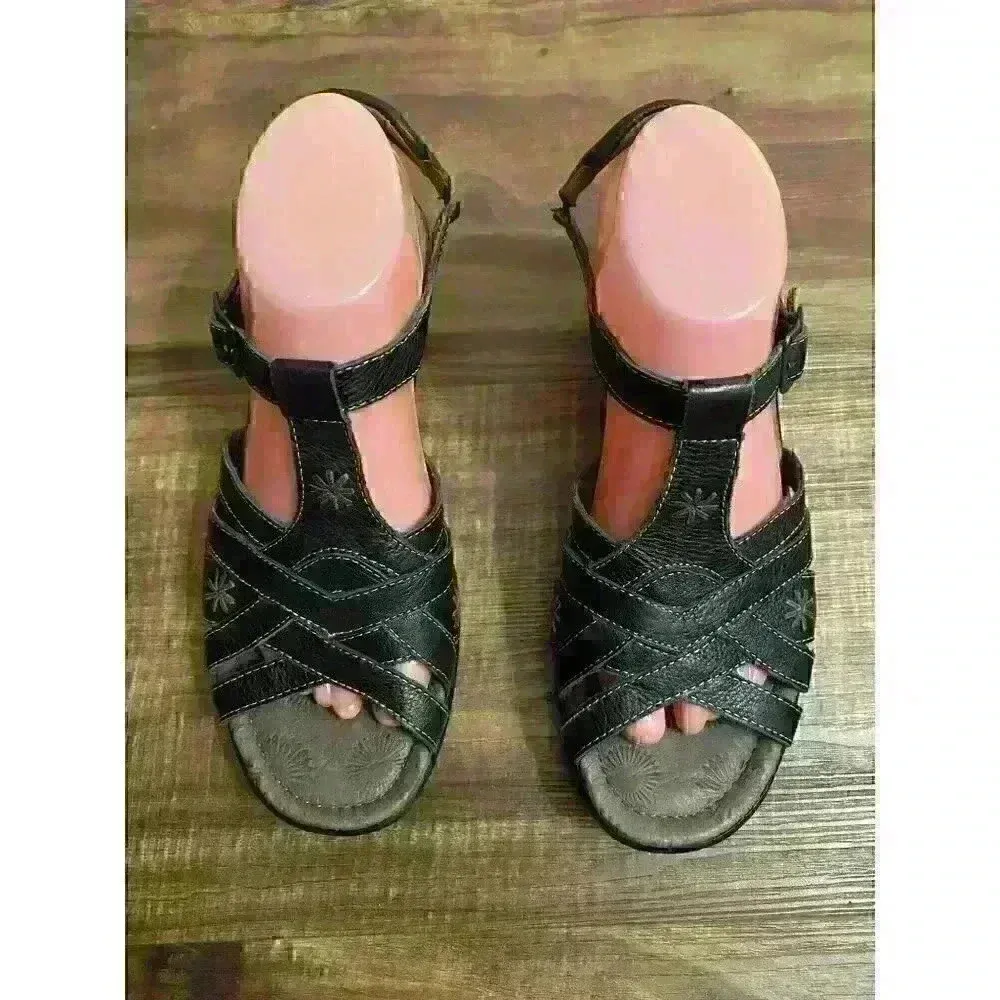 Montana Artesian‎ Crafted black sandals Sz 9 - Image 6