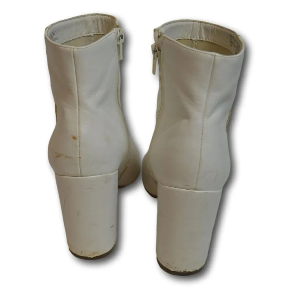 Madden Girl Finlee Ankle Boots, Women's Size 8.5 M, White - Image 6