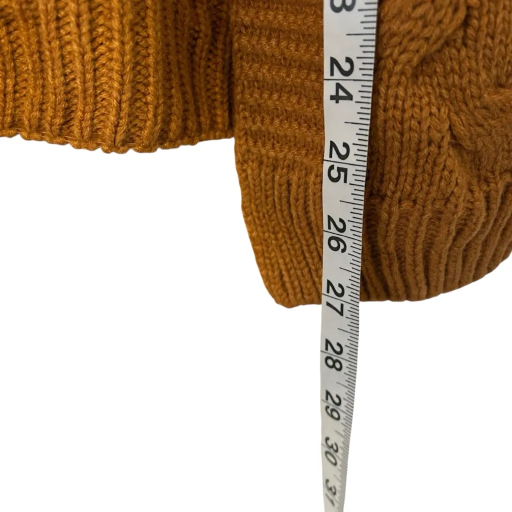 Dark Orange Knit Design Cardigan Style Sweater Top Shirt Women’s Size Large Fit! - Image 3