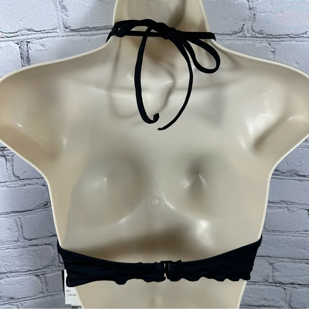 Sundazed Nixie Bra Size Halter Bikini Swim Top Ruffled Underwire Support 32C NWT - Image 3