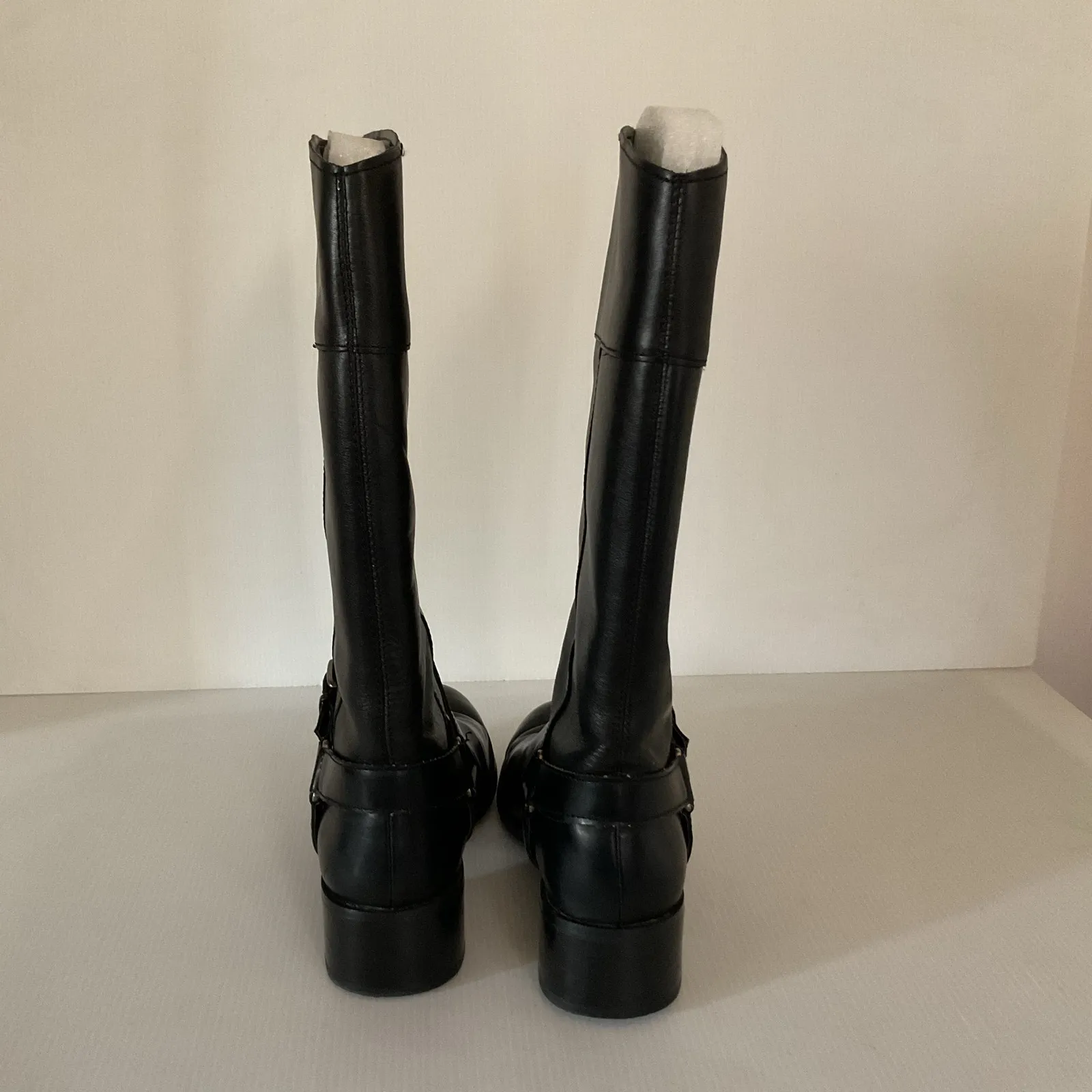 Ellen Tracy Tess Black Leather Tall Riding Boots Women’s Size 7M - Image 8