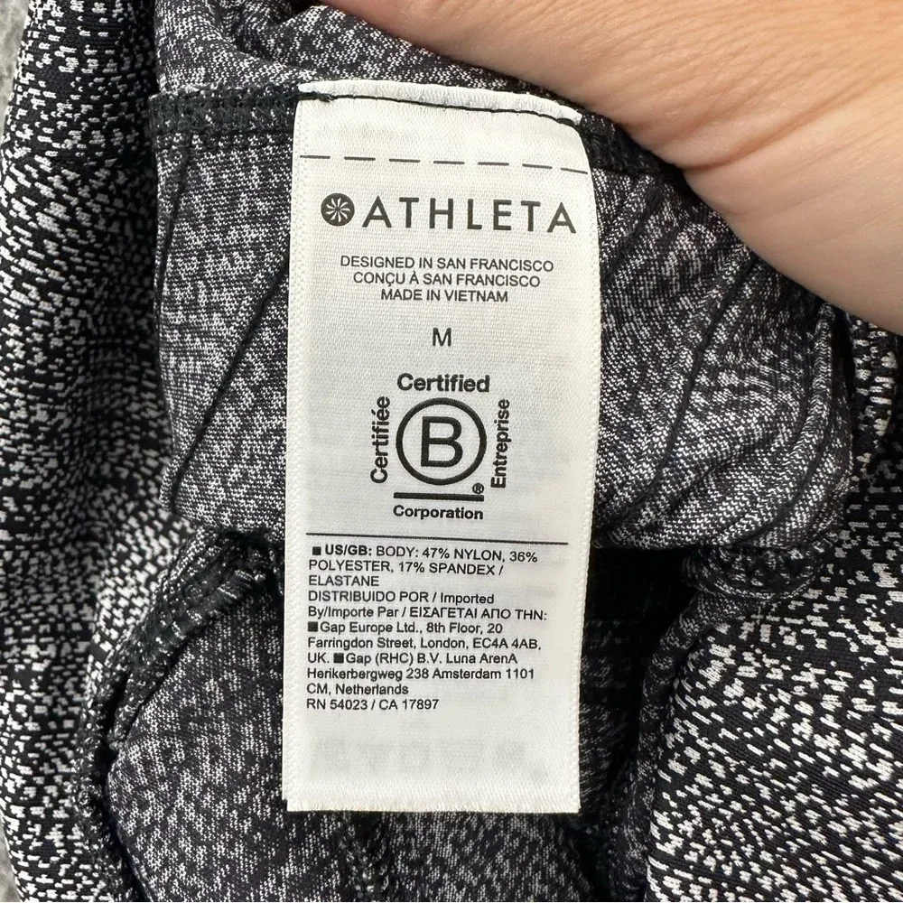 Athleta Delancey Textured Moto Tight Legging Herringbone Athletic Travel M x 28‎ - Image 4