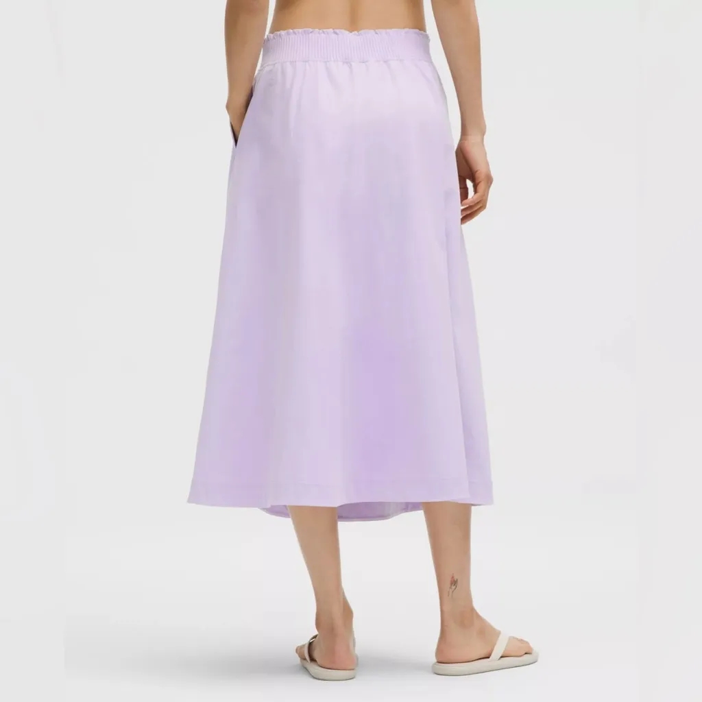 Lululemon Stretch Woven Ruffle-Waist Midi Skirt
Lavender Frost size XL - Image 3