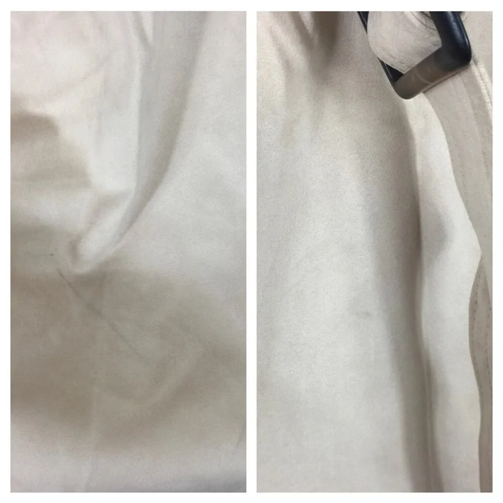 Zara Tan Trench Coat XS Faux Suede Double Breasted Belted Classic Mid Length - Image 12