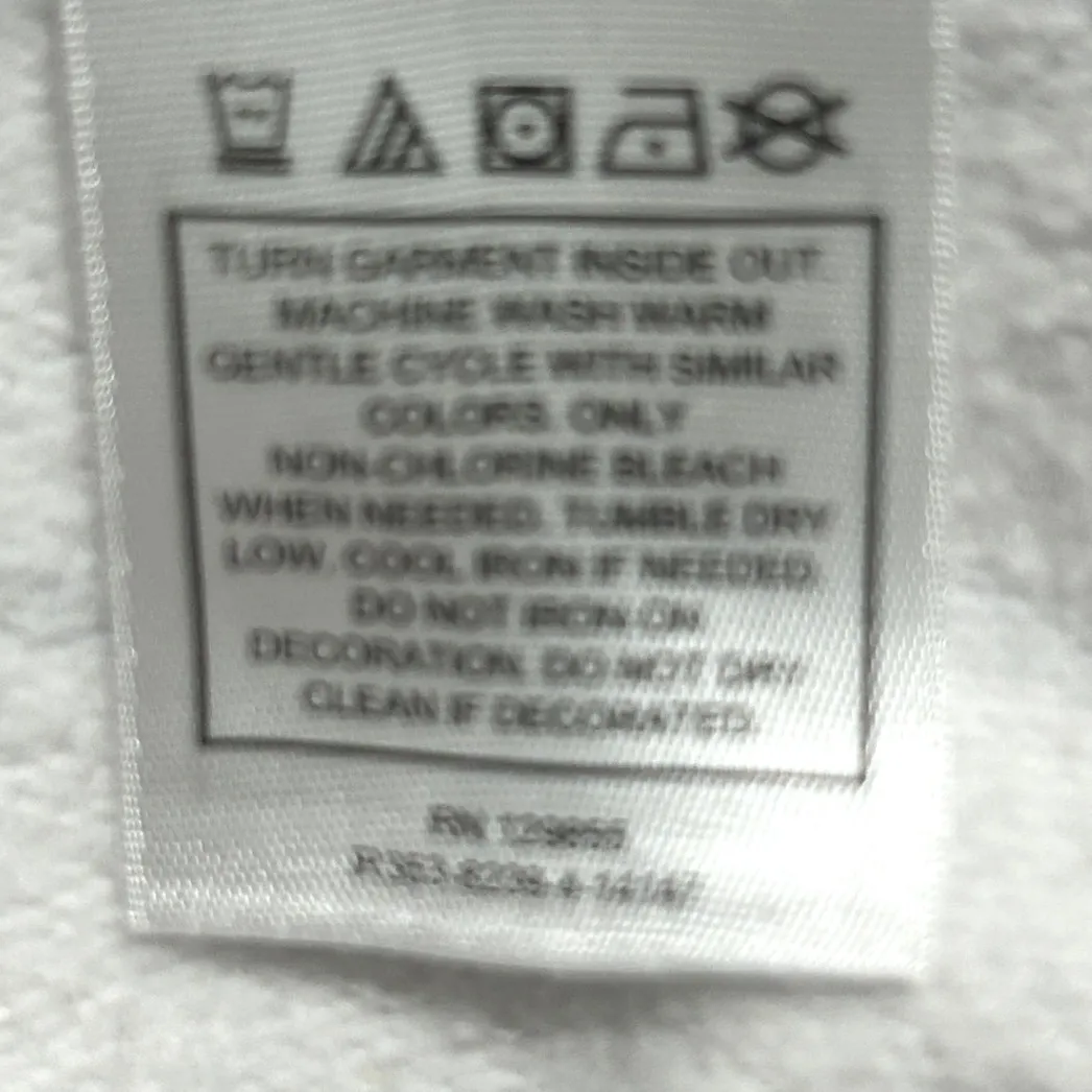 Disney Parks Women Hoodie L Gray Stripe Walt Disney World Applique Resort‎ Cozy White Size L - Image 8