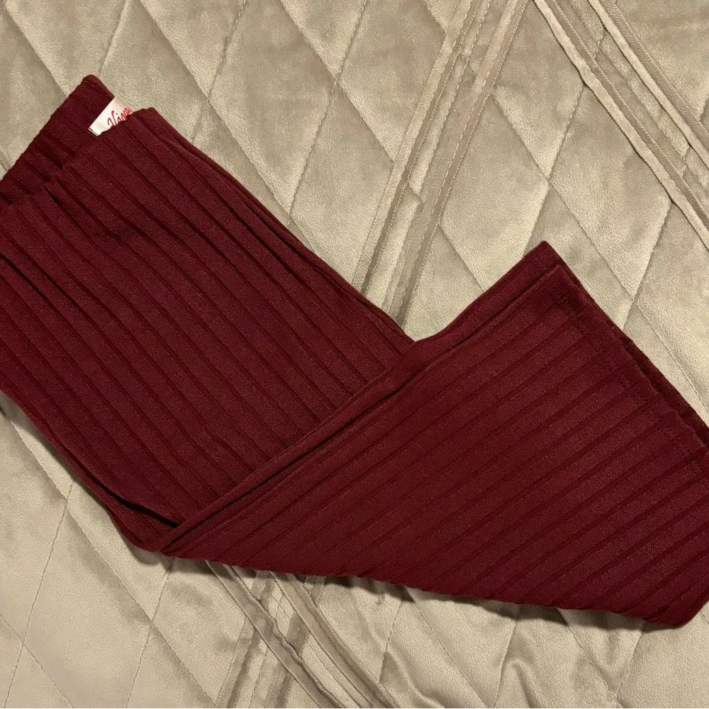 Burgundy ribbed bike shorts Size L Red Size L - Image 2