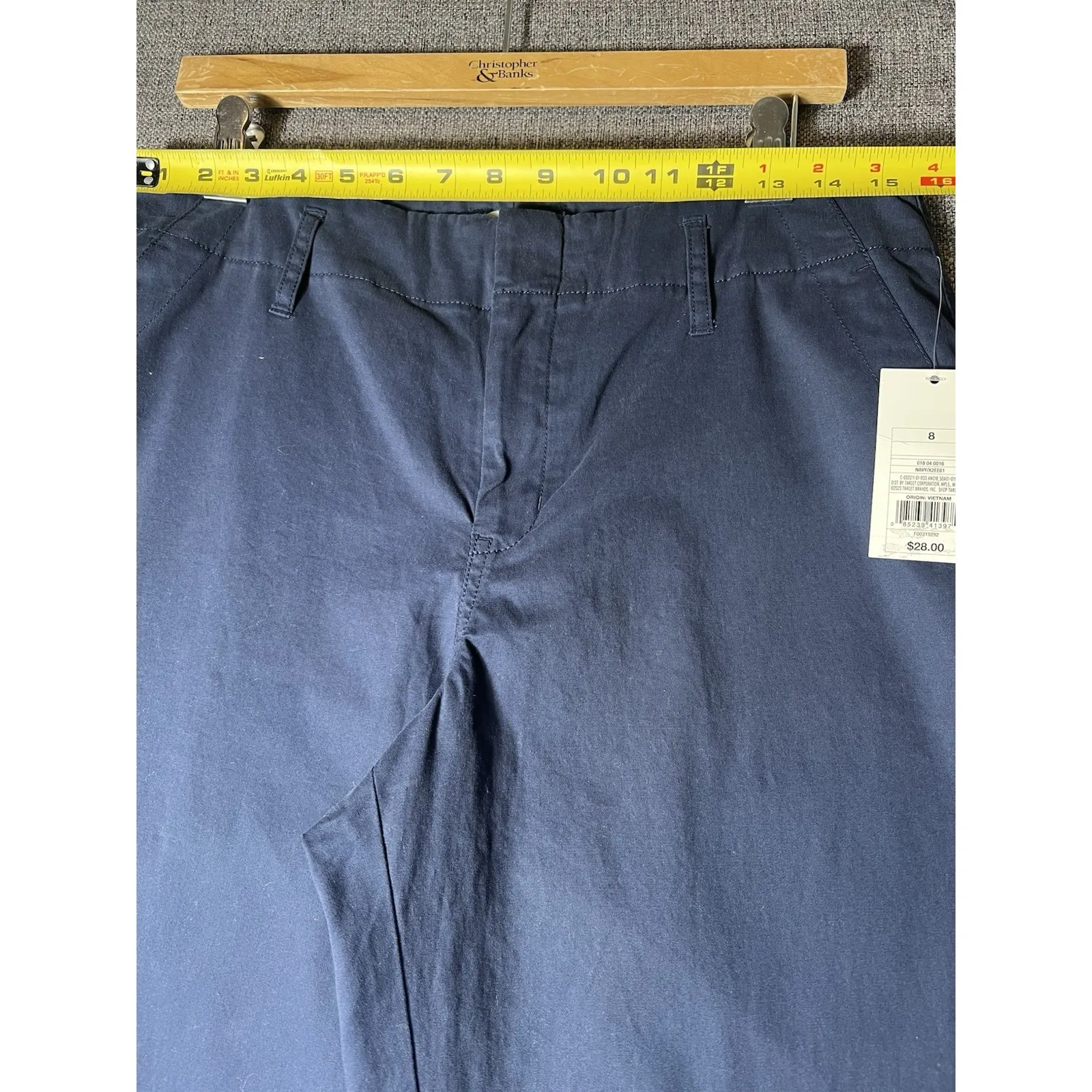 Women's A New Day Straight Leg‎ Chino Ankle Pants Blue 8 - Image 2