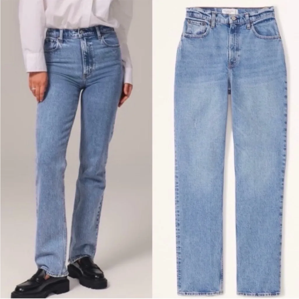 Abercrombie & Fitch The 90s Straight Jean Size 32/14 LONG - Image 2