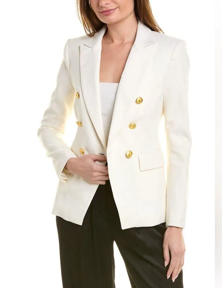 Rag & Bone Preston Wool Blazer in White, Size 0 New w/Tag Retail $650 - Image 12