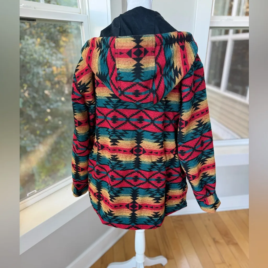 Vintage 90s Outback Trading Co Red Hooded Anorak Jacket Drawstring Waist Sz 1X - Image 4