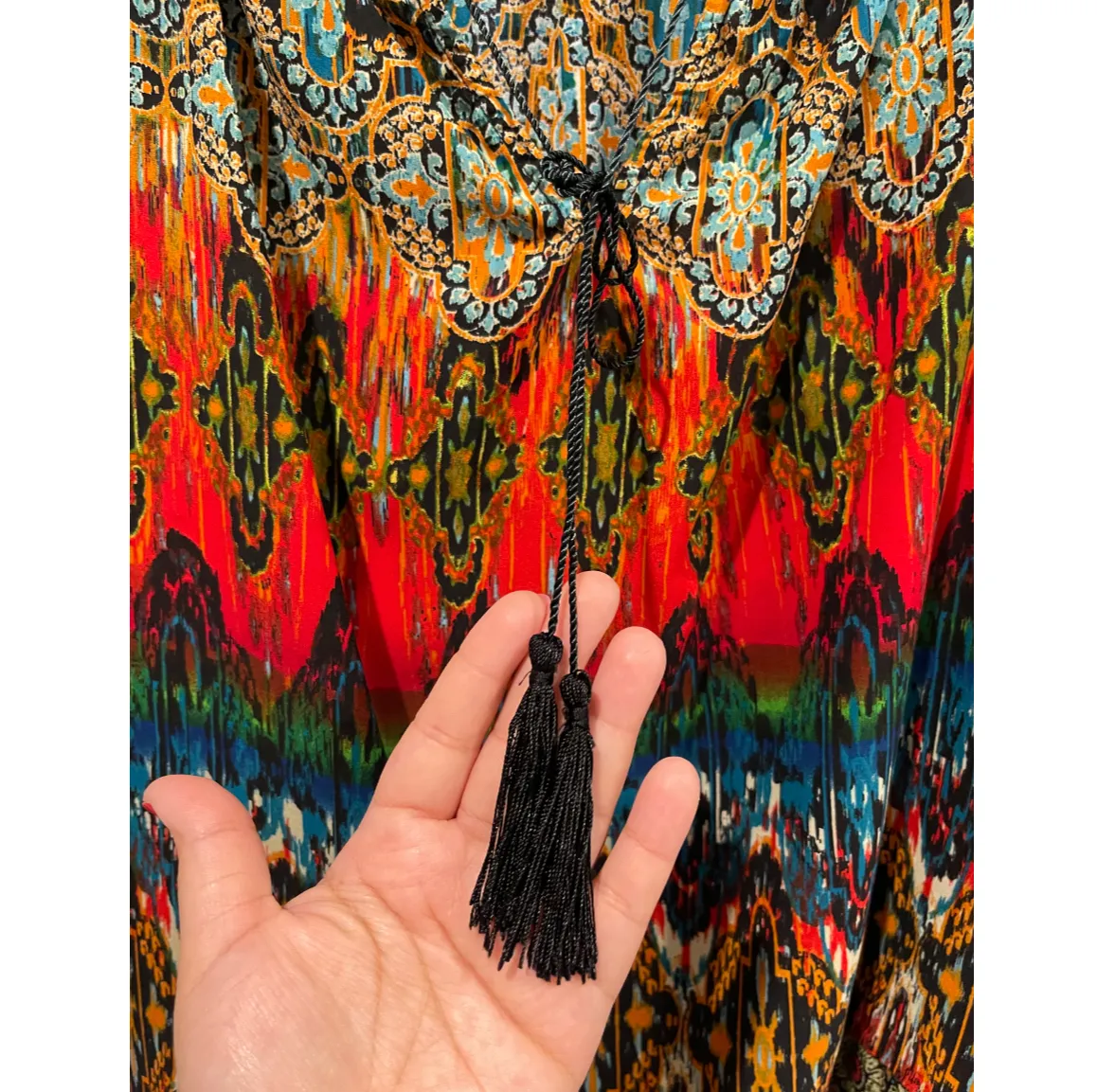 Anthropologie FIG AND FLOWER Multicolor Lace Blouse - Image 4